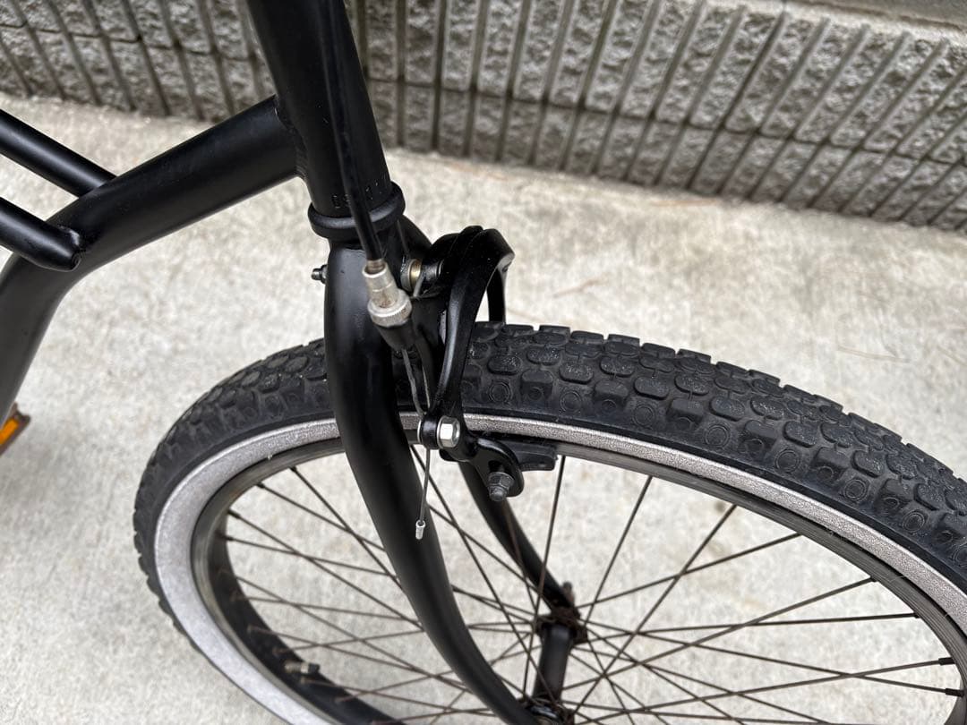 【引き取り限定】ビーチクルーザー 26インチ マットブラック 自転車