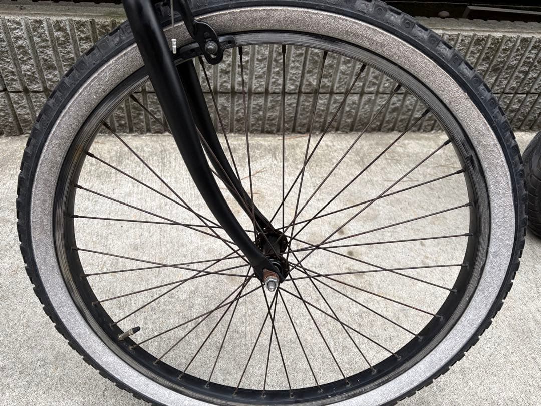 【引き取り限定】ビーチクルーザー 26インチ マットブラック 自転車