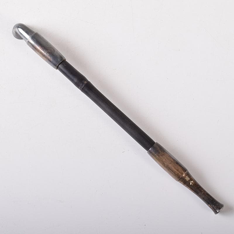 時代提げ物　喫煙具　平安　秦蔵六造　銀煙管　キセル　約36g　共箱　DR8366