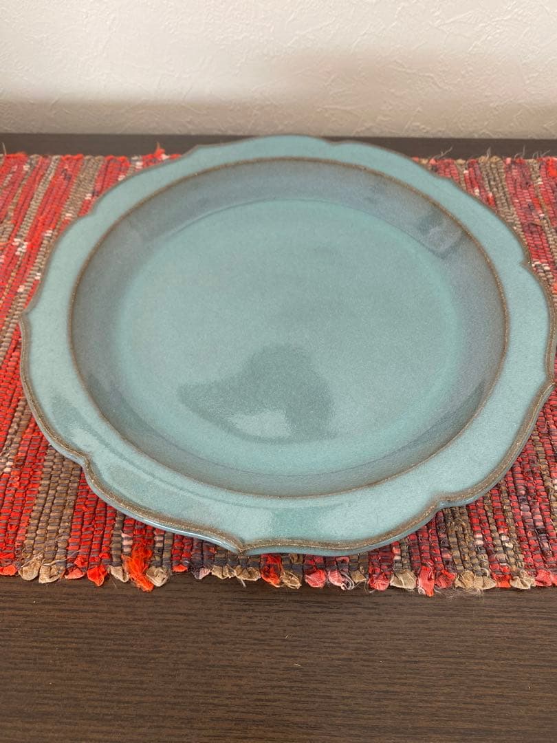 人間国宝　原清　【原清 鈞窯輪花鉢】幅約27cm /  高さ3.5cm