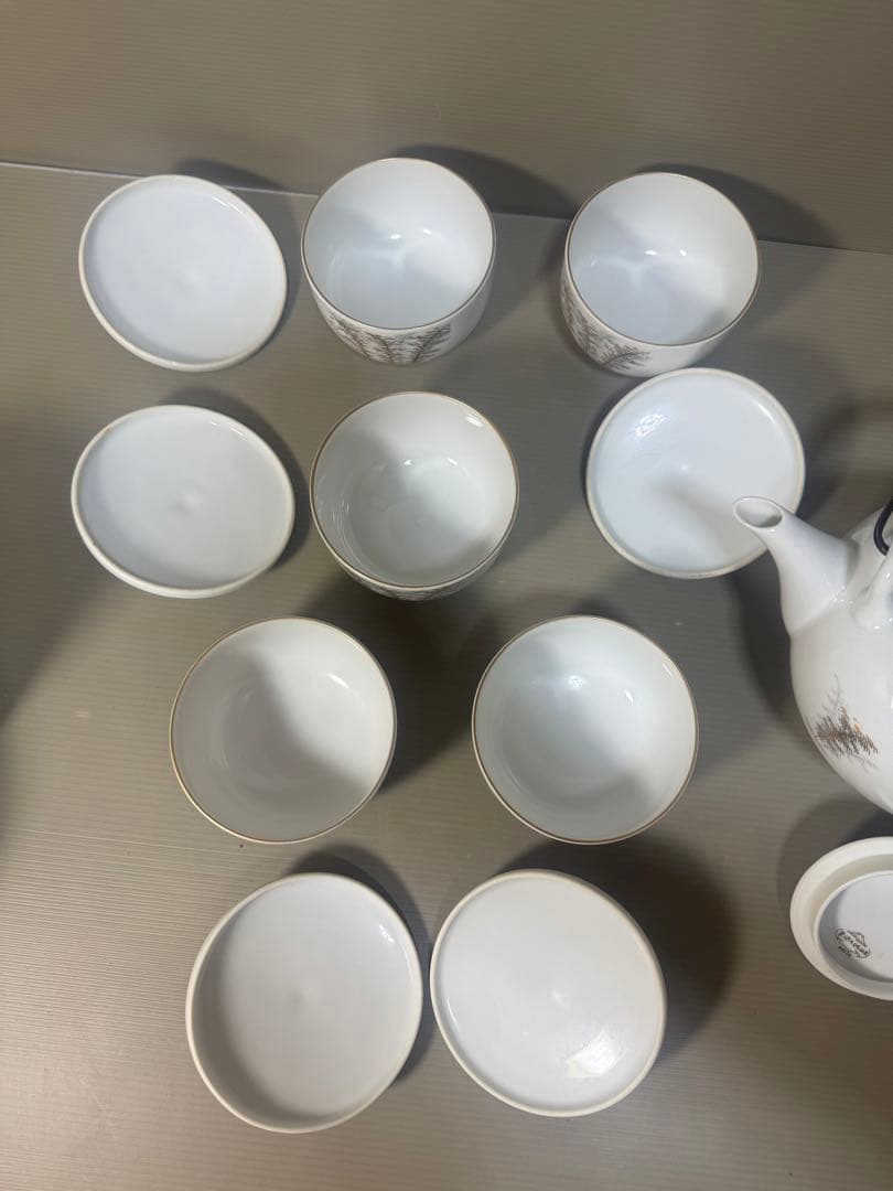 2300 深川製磁　茶器セット　急須1客　湯呑蓋付5客