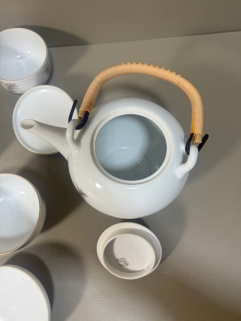 2300 深川製磁　茶器セット　急須1客　湯呑蓋付5客