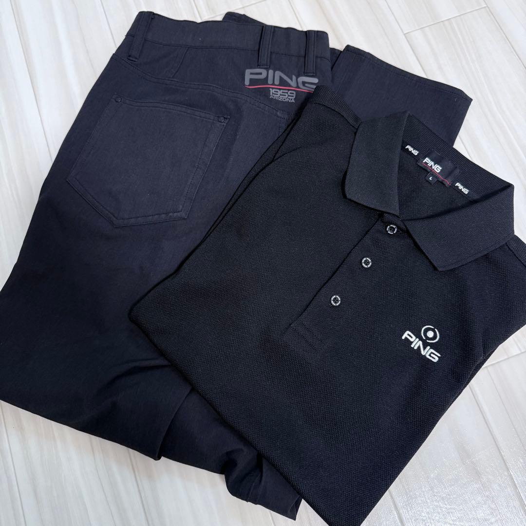 【極美品】PING ポロシャツ パンツセット セットアップ　L