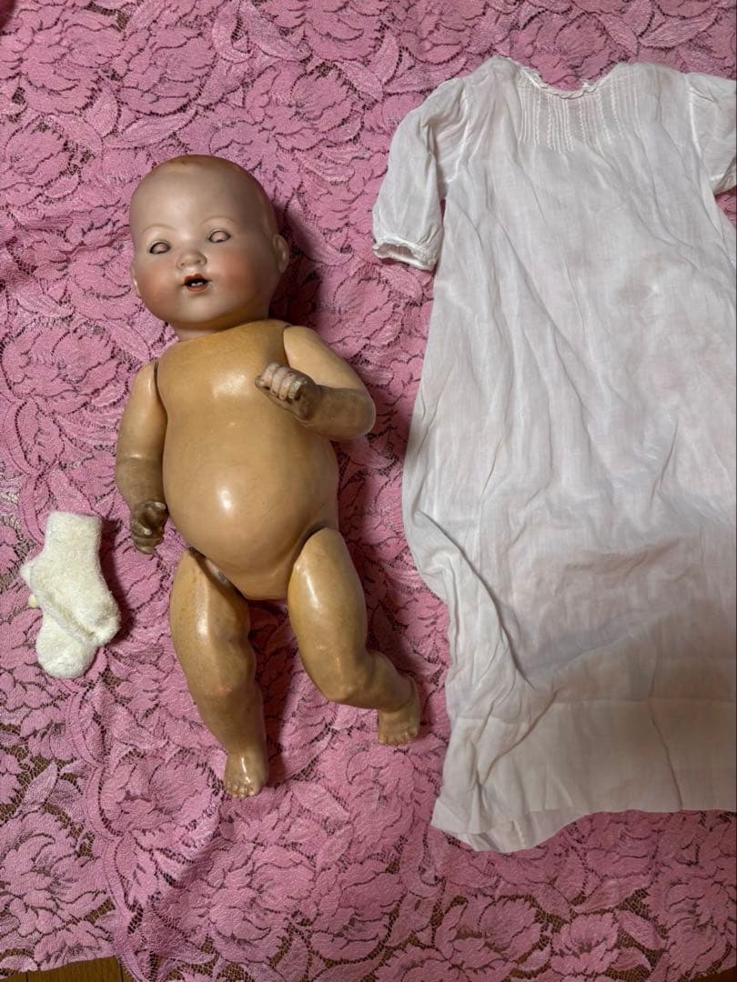 アーモンドマルセル　ベビー　アンティーク　ビスクドール　アンティークドール