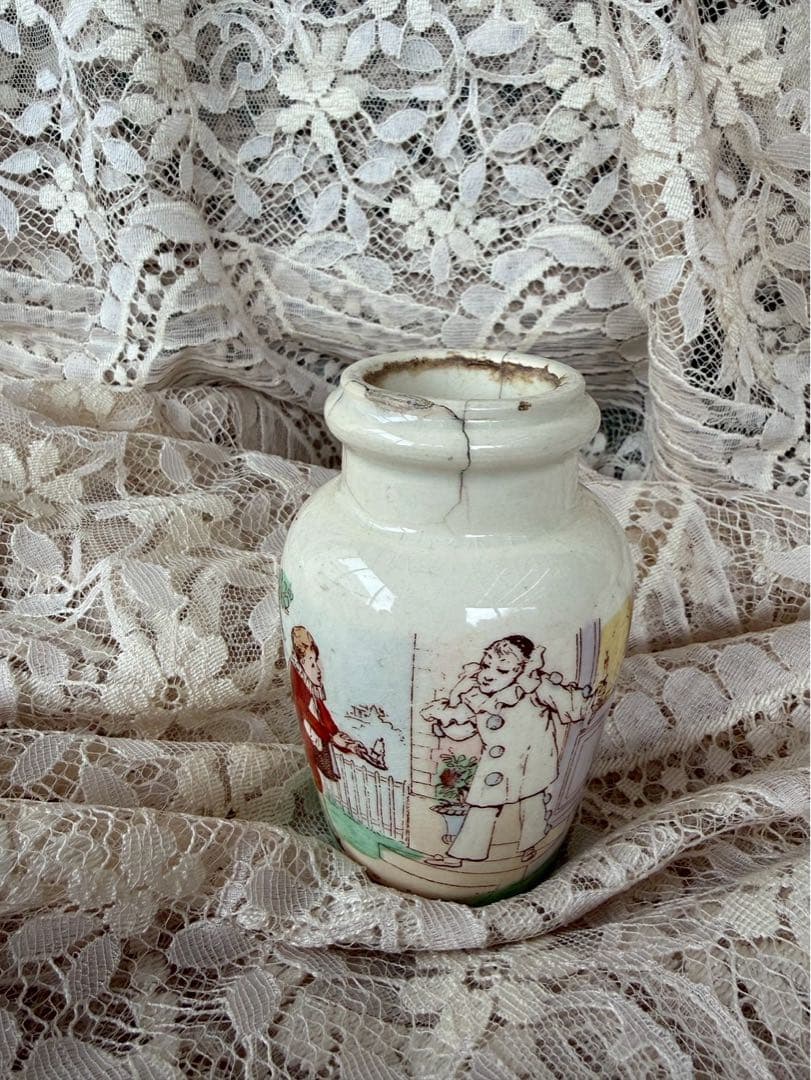 【く20】20 フランス　アンティーク　マスタード　ポッド