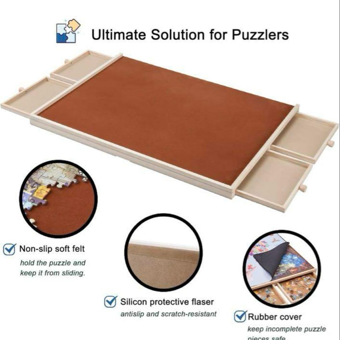 パズルテーブル YISHAN 1000ピース 木製ジグソーパズルボードテーブル