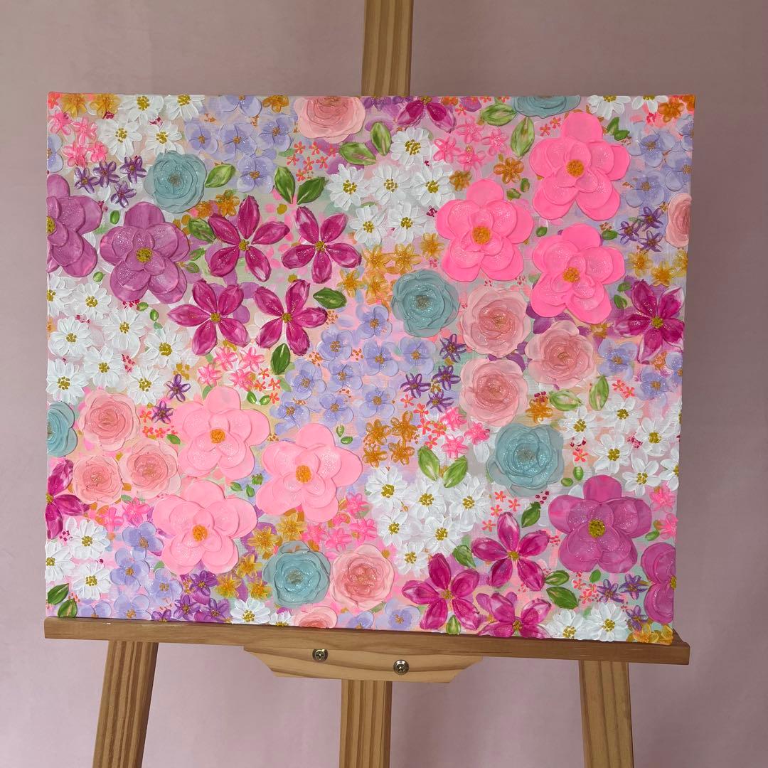 テクスチャーアート　ボタニカル フラワーアート 花図鑑 フランフラン