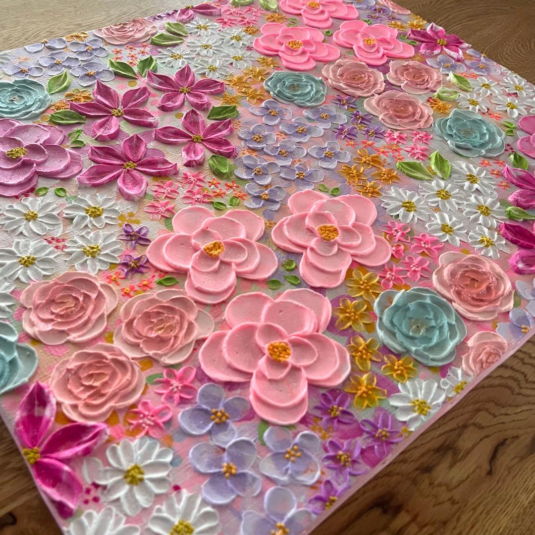 テクスチャーアート　ボタニカル フラワーアート 花図鑑 フランフラン