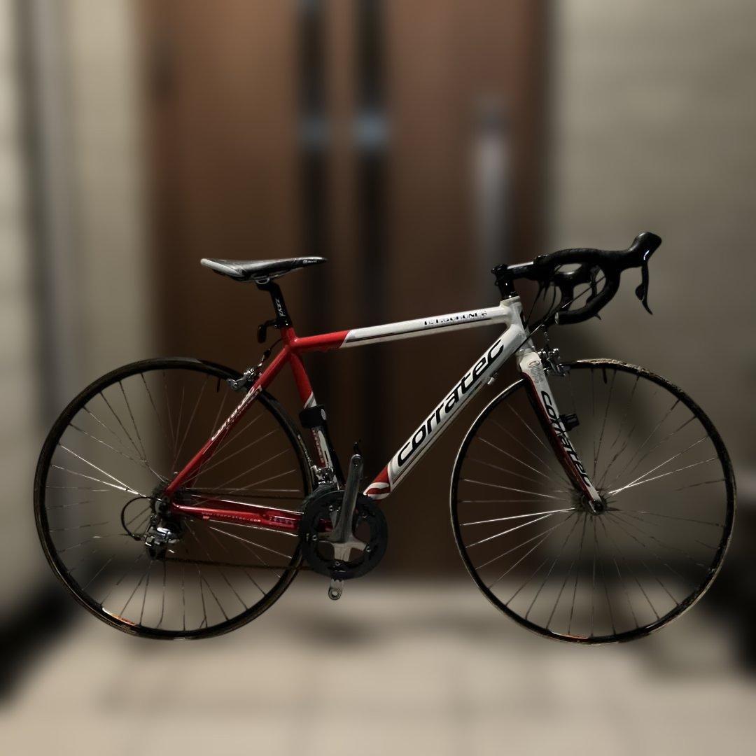 ロードバイクcorratec現状品、used品、長期自宅保管品タイヤ交換必要です