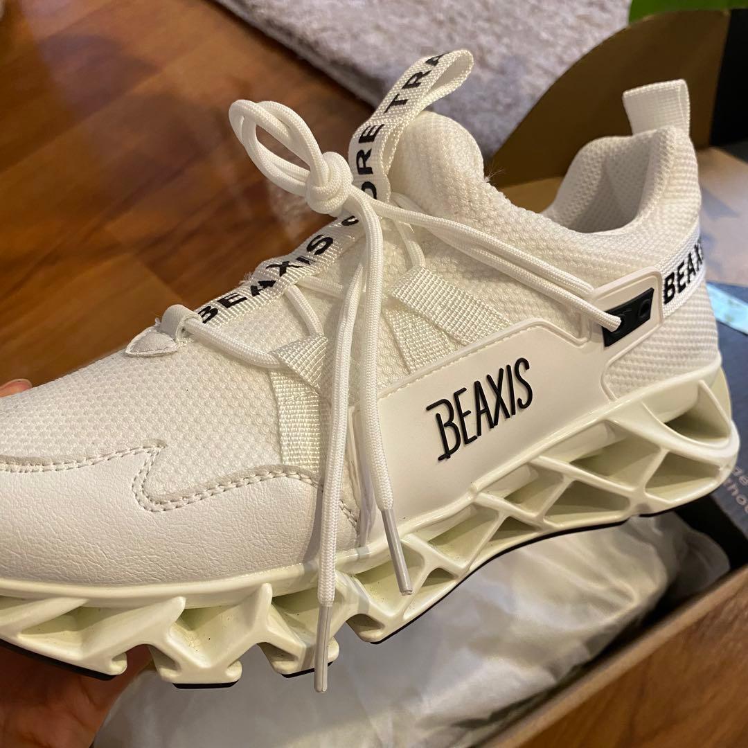 BEAXIS メッシュ厚底スニーカー ホワイト　M
