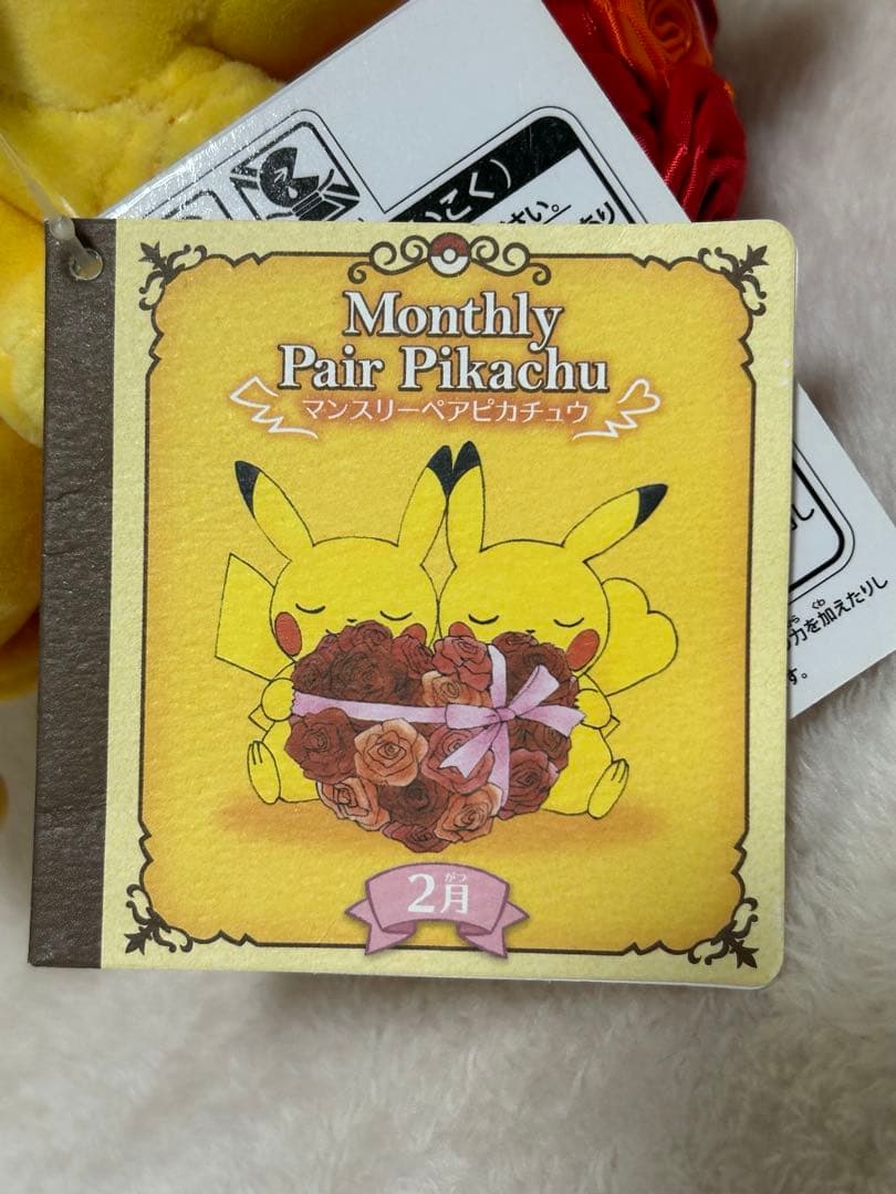 ポケモンセンター マンスリーペアピカチュウ 2月 ぬいぐるみ