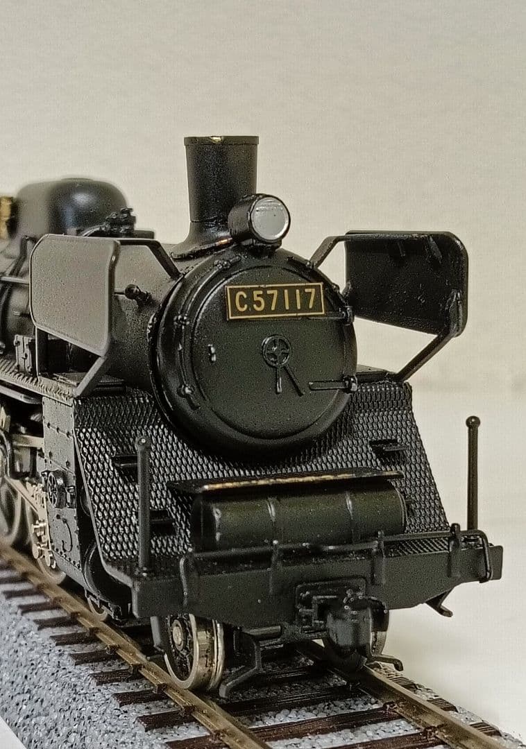 HOゲージ 天賞堂アダチＣ57門デフ蒸気機関車 、メンテナンス済