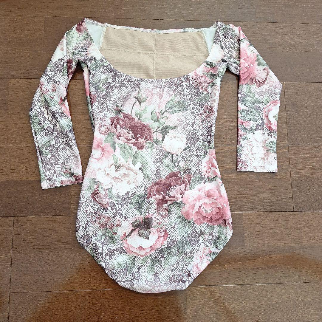 シルフィーヌ　花柄長袖レオタード　 未使用に近い　Lサイズ