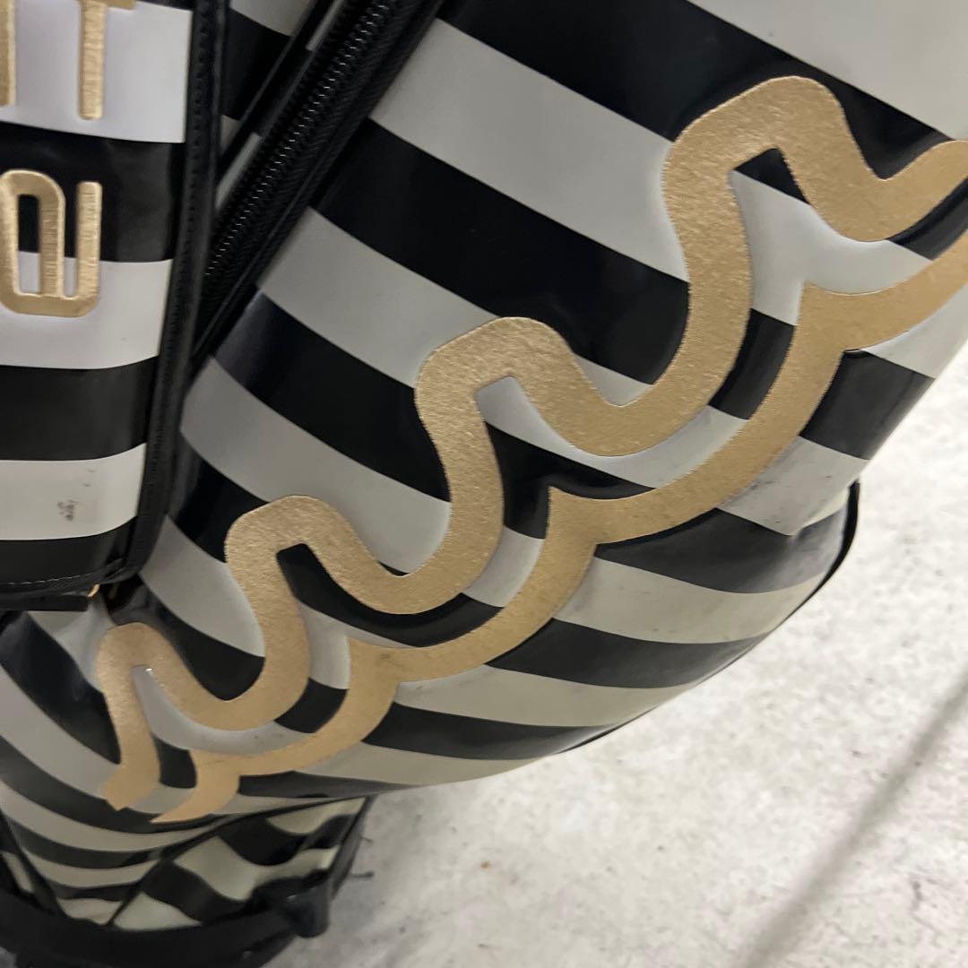 ムータマリン スタンド キャディバッグ 刺繍 エナメル ゴルフヘッドカバーセット