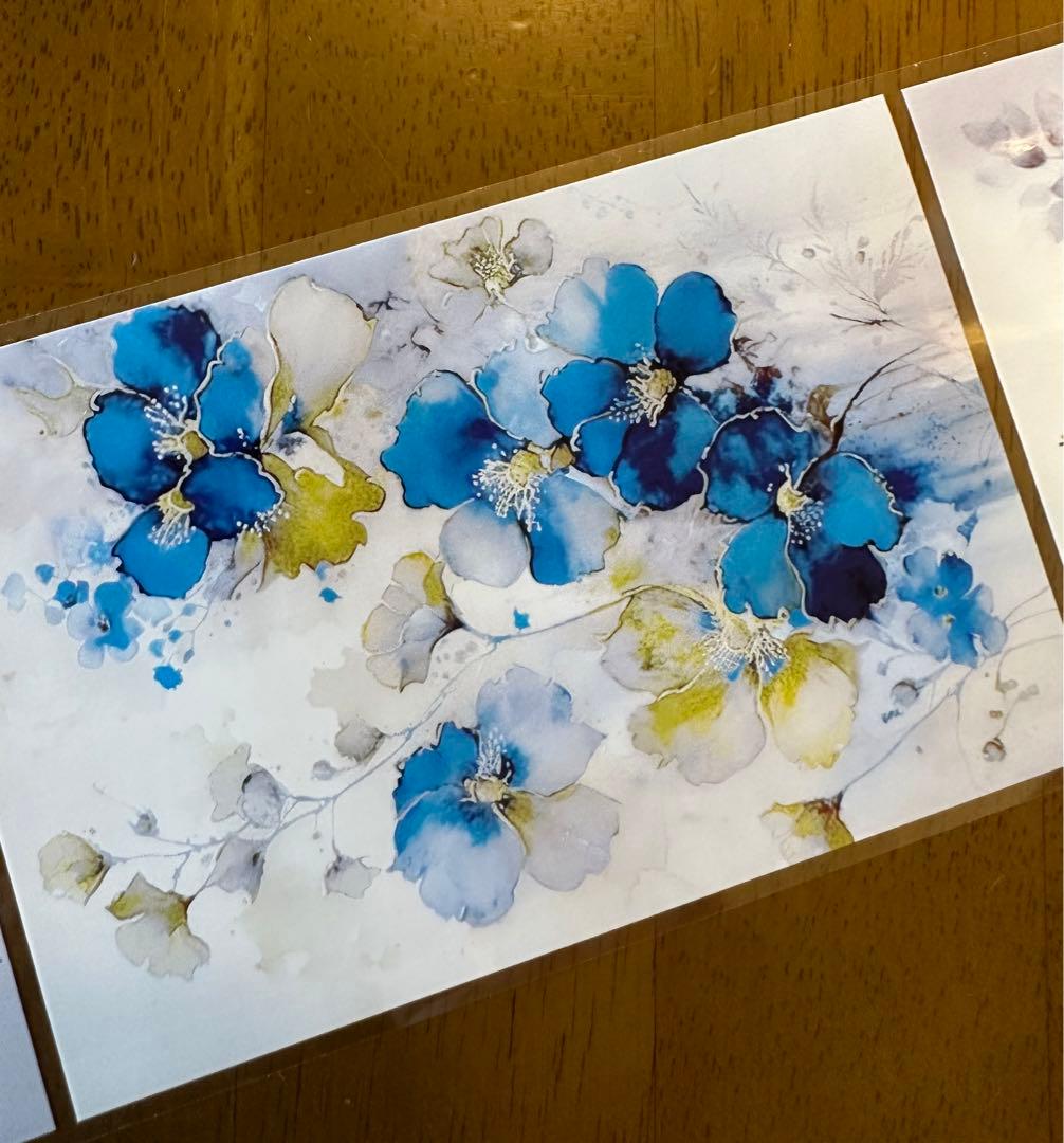 ❌即購入不可❌ 海外マスキングテープ 花雾微蓝9cm*200cm No.104