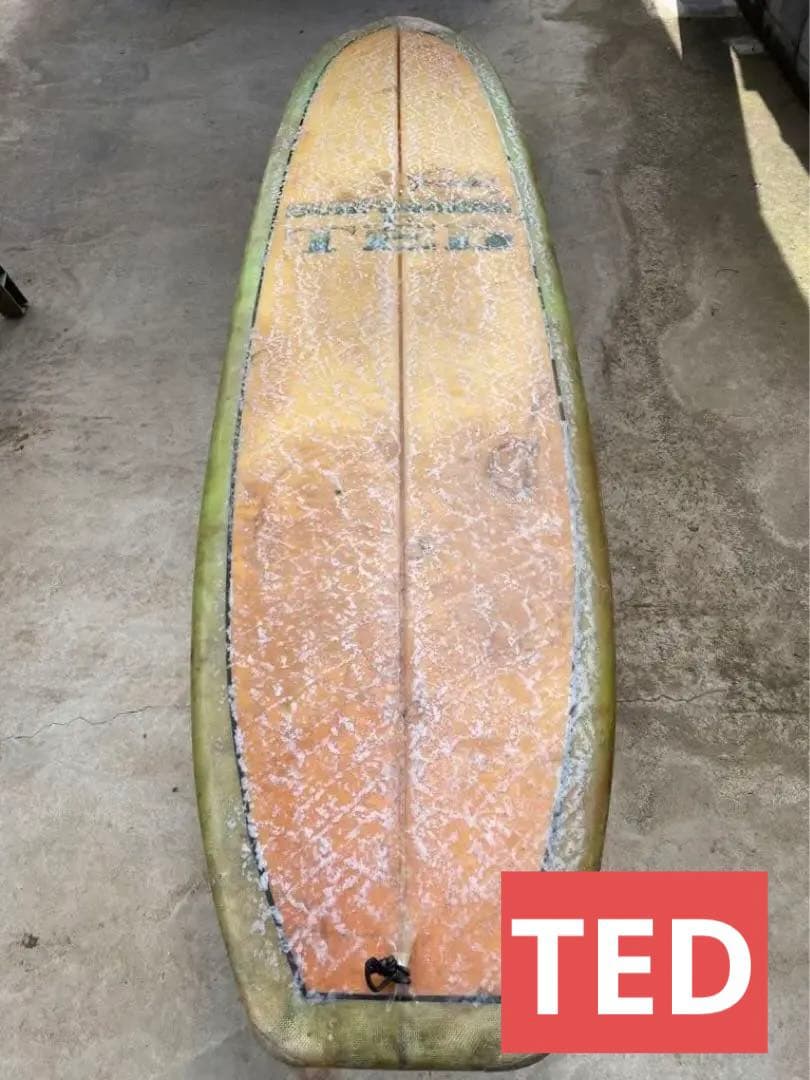 TEDサーフボード　ビンテージ　ミッドレングス　シングル　テッド　7.4f