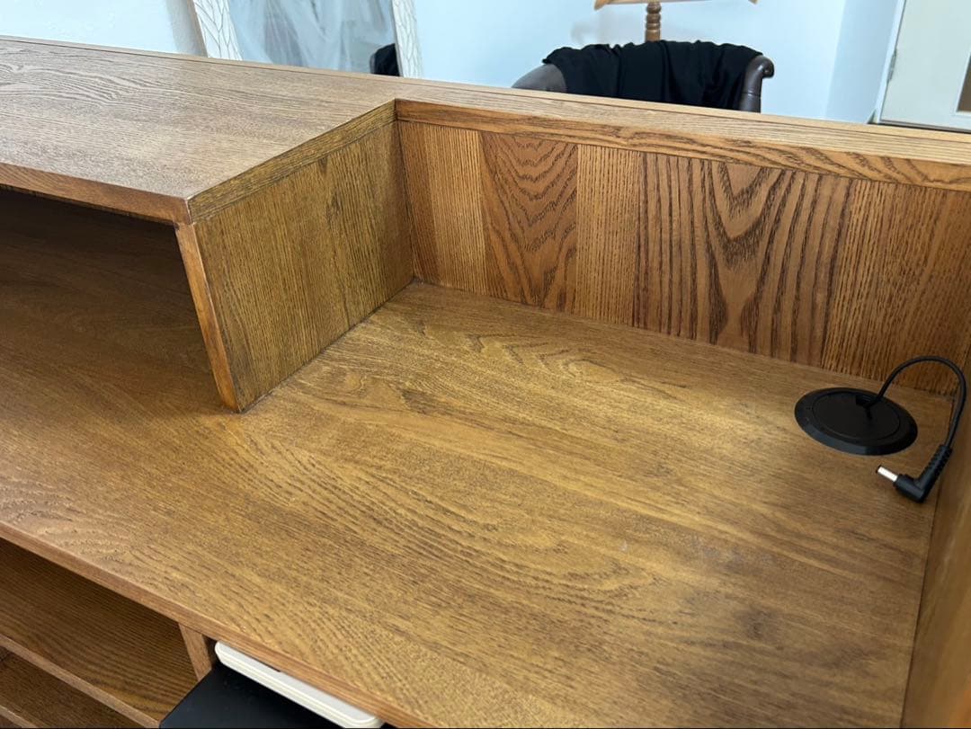 rin【美品】アンティーク調木製カウンター/ビューティーガレージ限定品