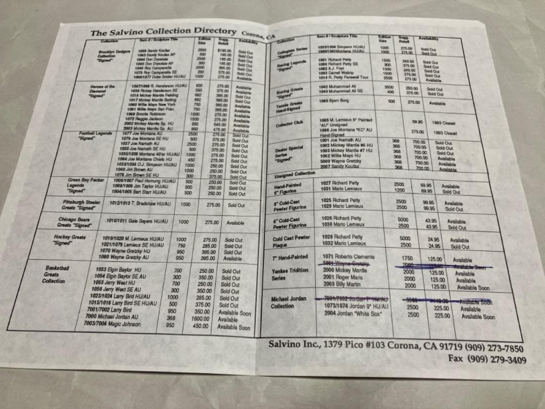 マイケル・ジョーダン シカゴ・ホワイトソックス サルビノ