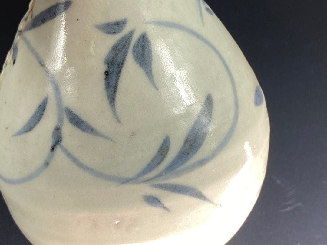 初期古伊万里 徳利 染付 傷有 金継ぎ 参考品 時代品 高16cm