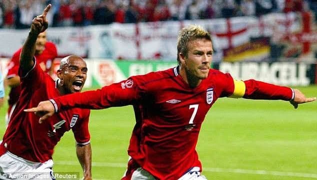 ウェア England Away 2004 #7 Beckham Longsleeve