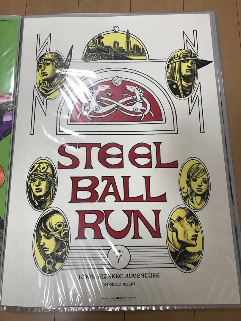 【未使用】ジョジョ展2012B2ポスター 7部 箱付