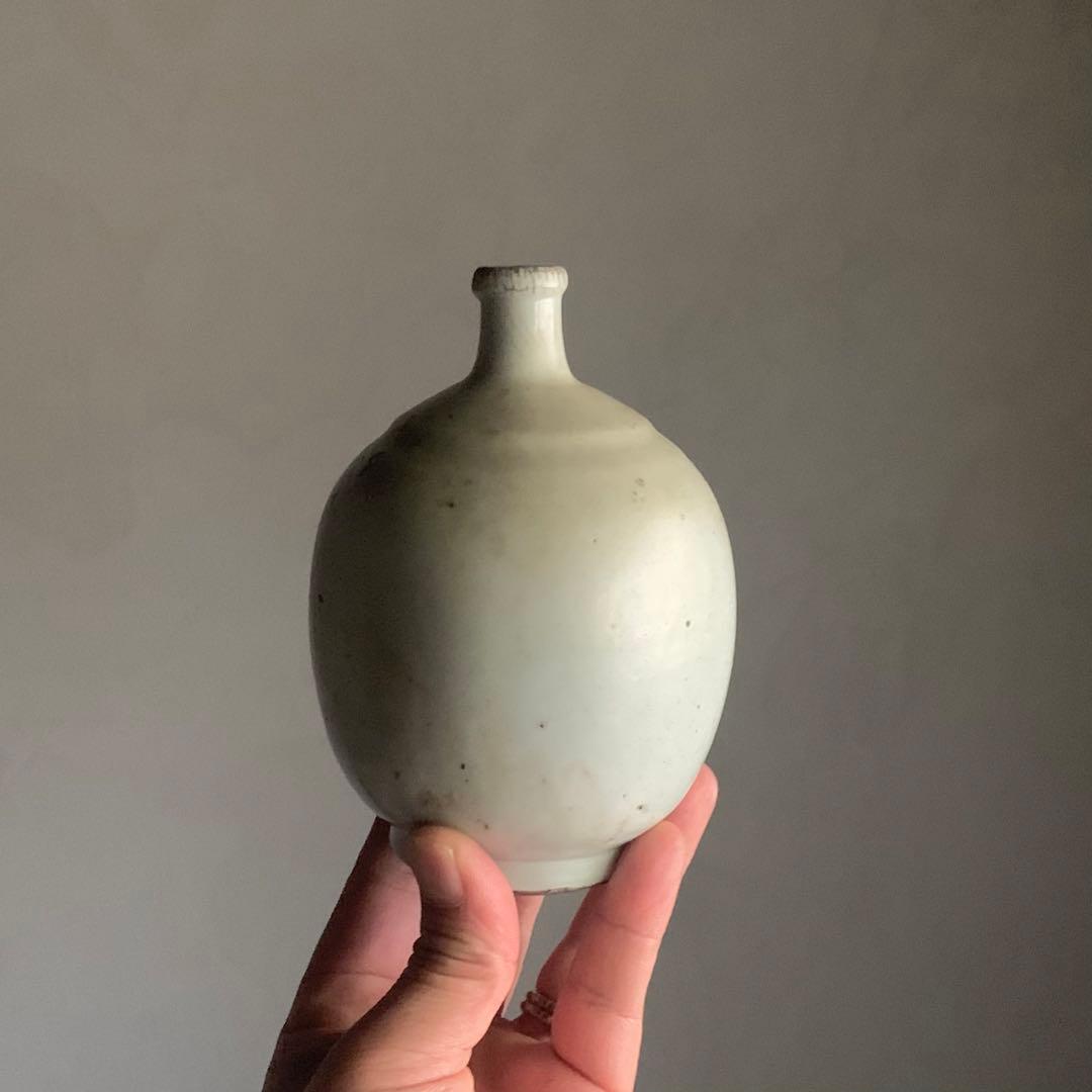 白磁 撫で四方形 徳利 酒器 古美術 古道具 アンティーク