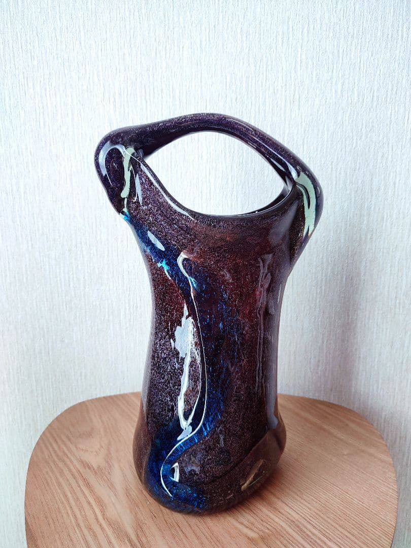 希少　琉球ガラス　稲嶺盛吉　花瓶　フラワーベース