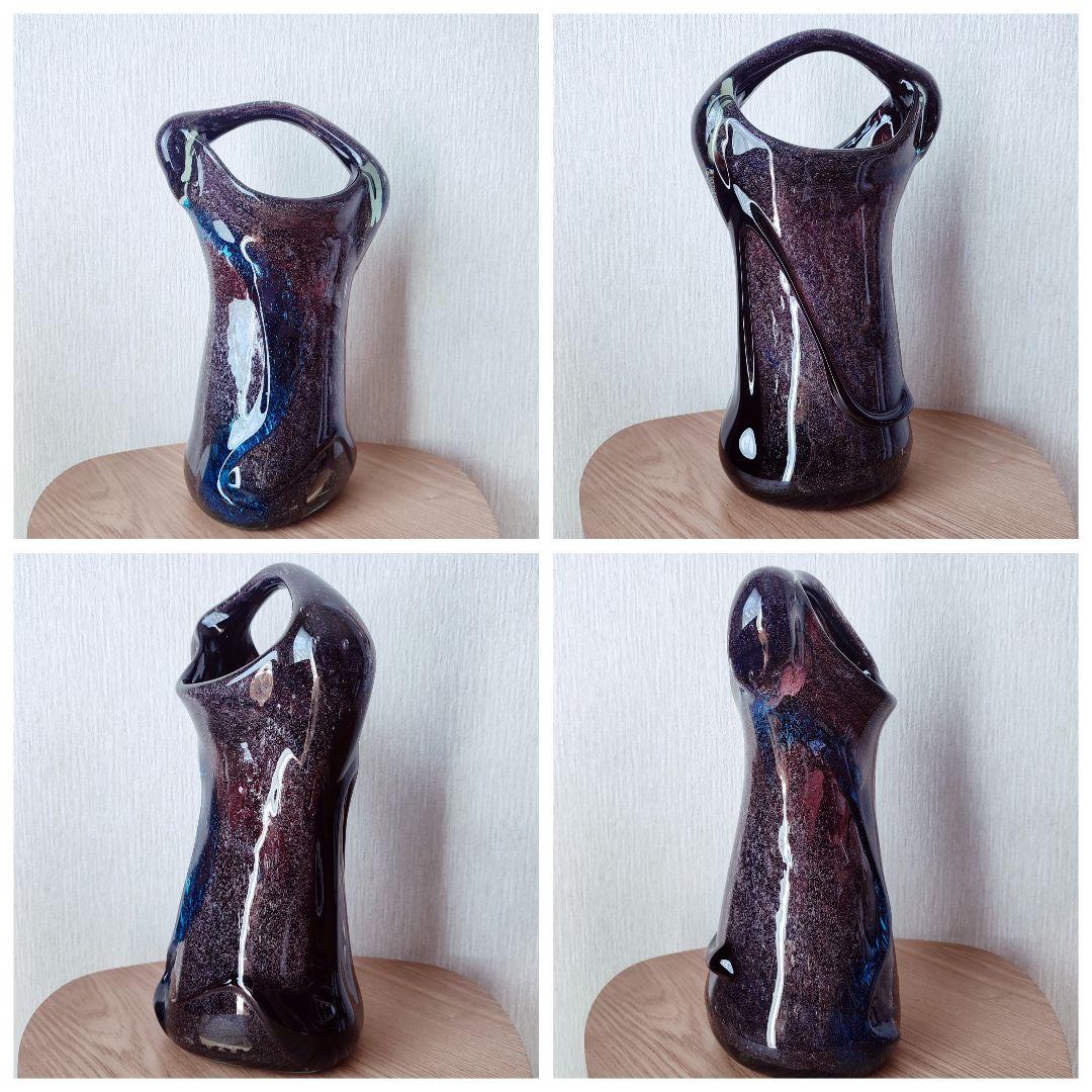 希少　琉球ガラス　稲嶺盛吉　花瓶　フラワーベース