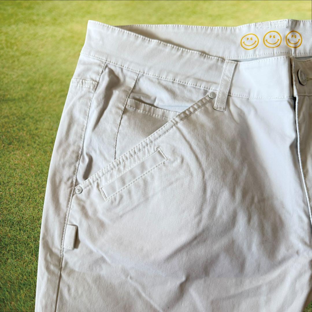パーリーゲイツ　パンツ　白　ホワイト　6 XL〜XXL相当 ストレッチ素材