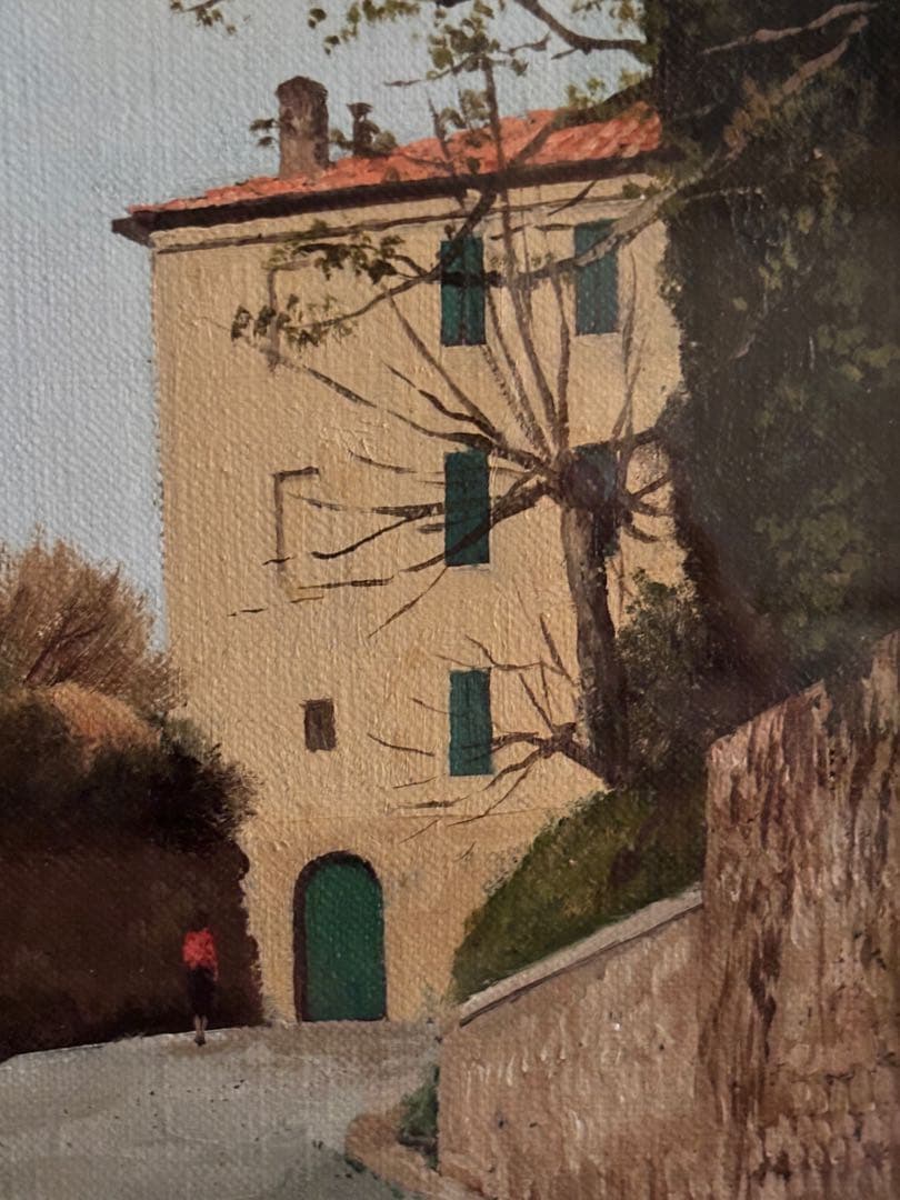 藤飯治平「シエナの坂道」　リアリズム　1986年松坂屋取扱作品