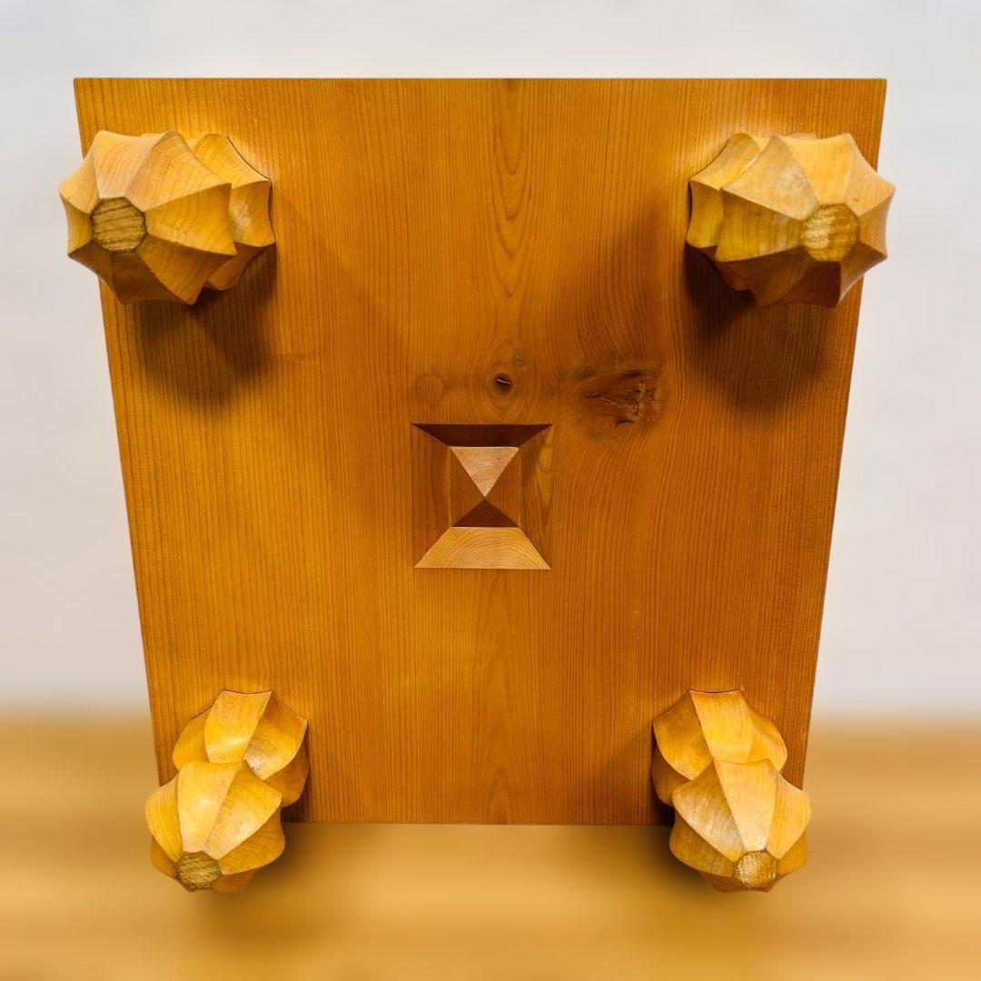 【本榧】脚付碁盤 4.6寸 板目 木表 囲碁 ヘソ有り 19路盤 13kg