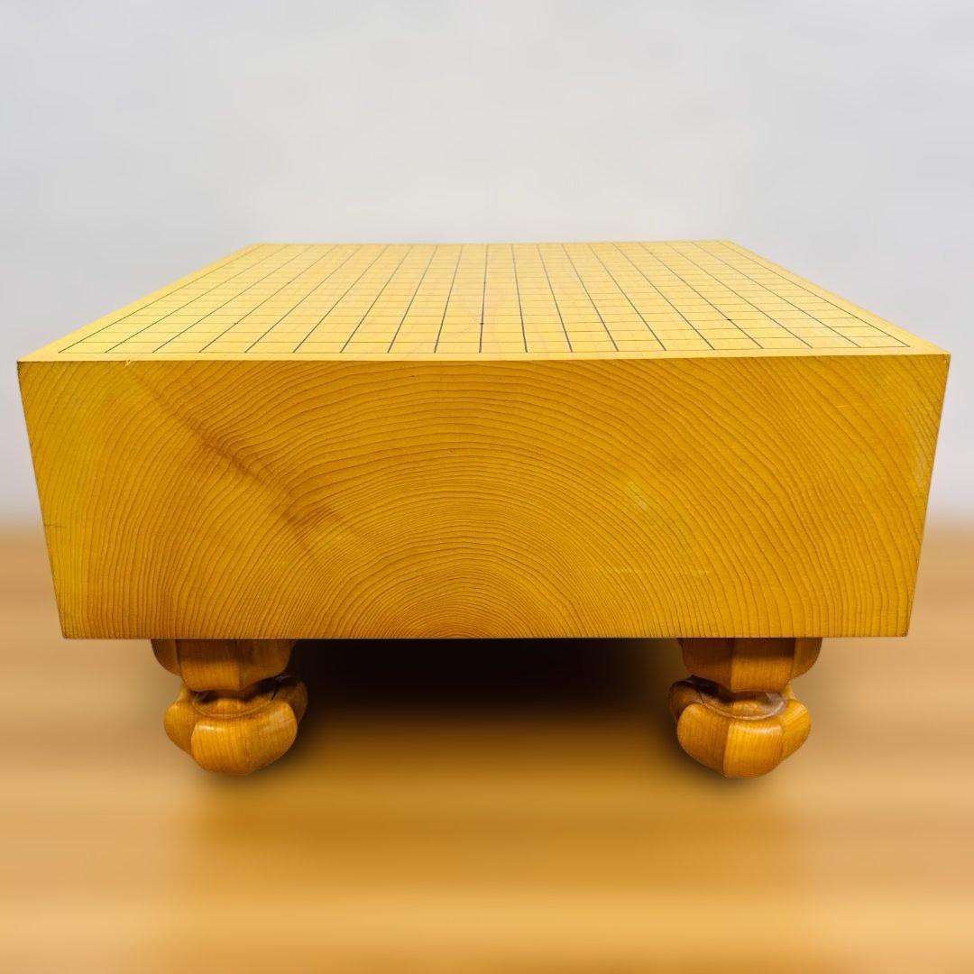 【本榧】脚付碁盤 4.6寸 板目 木表 囲碁 ヘソ有り 19路盤 13kg