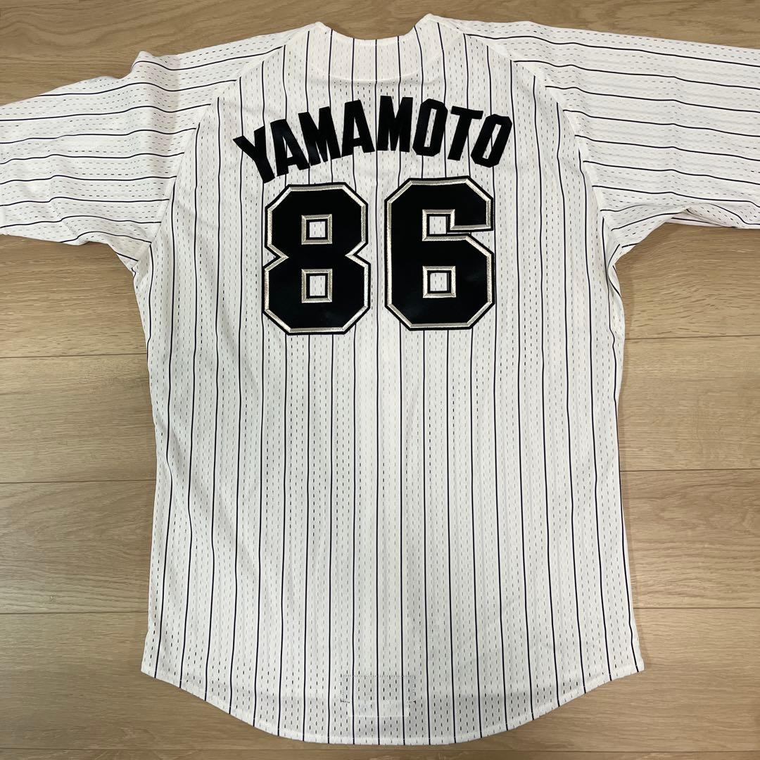 千葉ロッテマリーンズ　山本　ホームユニフォーム　実使用　上下