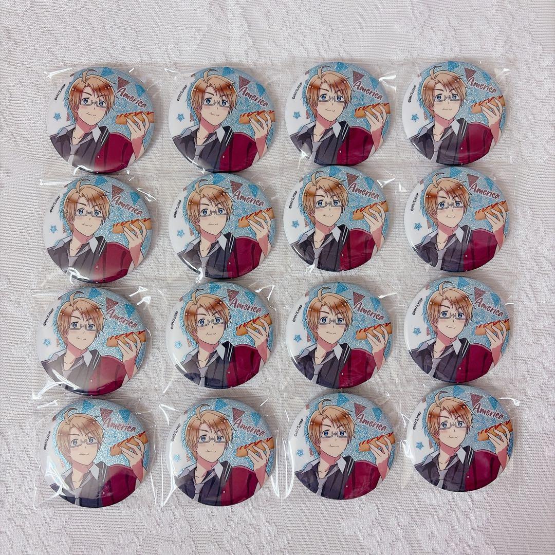 ヘタリア 食べ歩き アメリカ 缶バッジ 16点