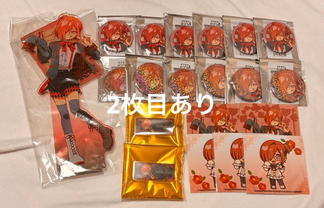 地縛少年花子くん ミツバ カジノ 特大アクリルスタンド 缶バッジ A賞