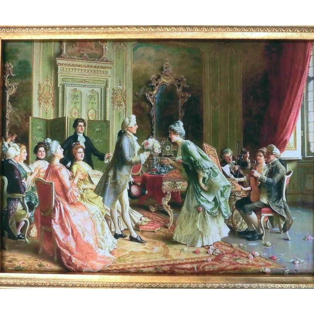 中世ヨーロッパ貴族を描いた額絵 2種よりお選び下さい。A・B