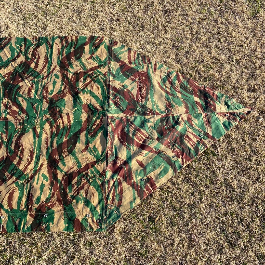 【超レア・未使用】フランス軍幕＊幕のみ　パップテント　ハーフ　１枚　リザードカモ