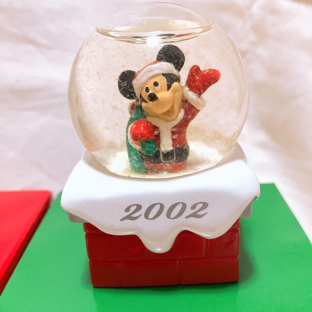 超希少❣️2001ディズニースノーグローブ3個セット JCペニー ミッキー ミニー
