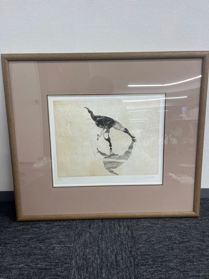 リトグラフ　クロード・ワイズバッシュ　LE PATINEUR 直筆サイン