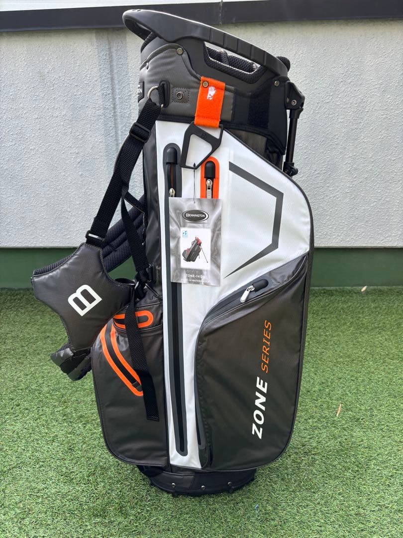 ベニントン　スタンドキャディバッグ　新品　ゴルフバッグ　キャディバッグ　グレー