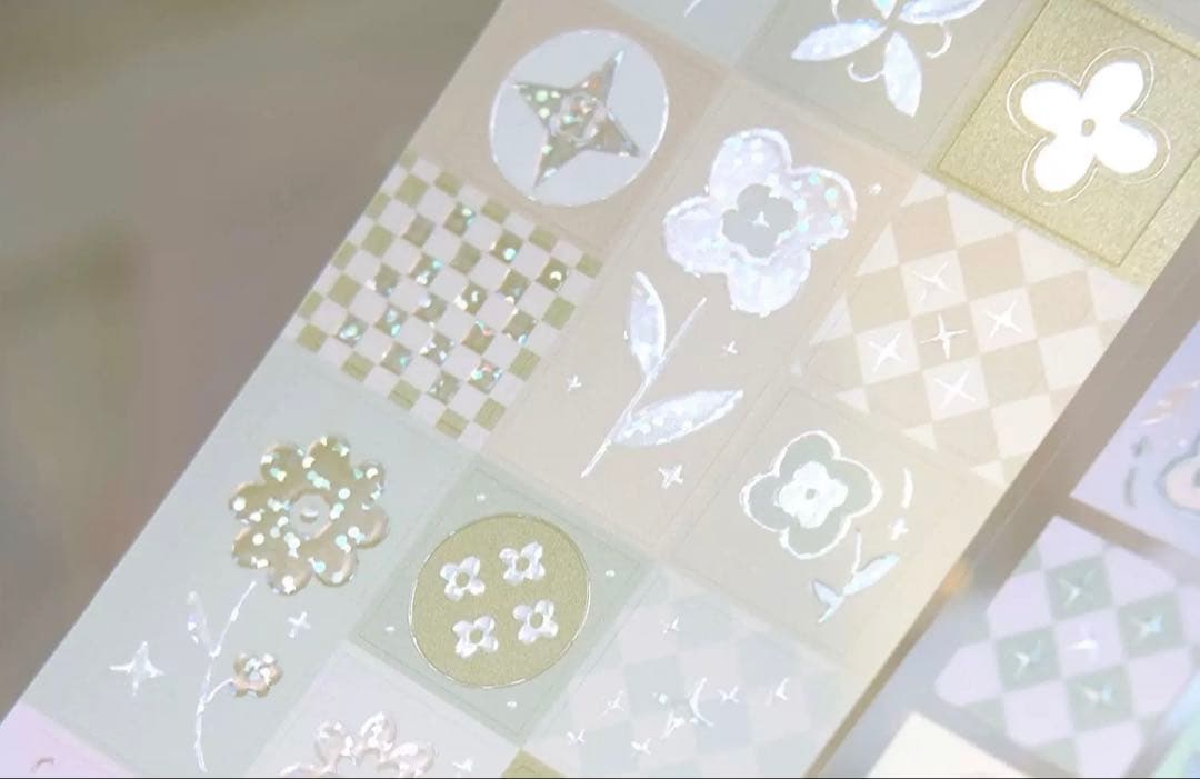 雀斑茶《花砖》海外マスキングテープ　マステ 【2230】