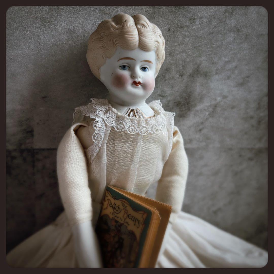 レアアンティーク　ブロンド　パリアンドール ビスクドール