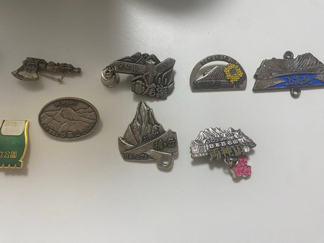 100名山バッジ　セット
