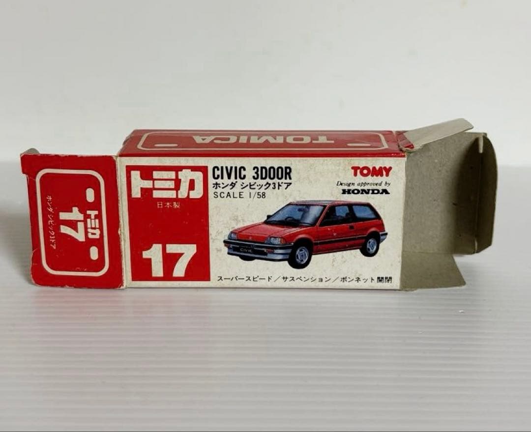 トミカ赤箱　No17 ホンダ シビック 3ドア (名古屋丸栄特注)ブルー