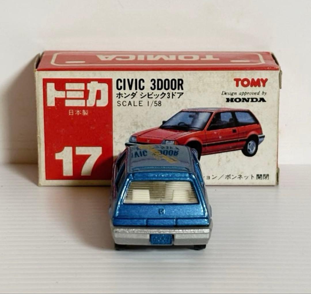 トミカ赤箱　No17 ホンダ シビック 3ドア (名古屋丸栄特注)ブルー