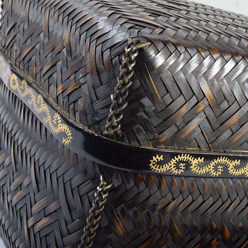 茶道具　島田竹宝斎作　御所篭　茶籠　棗　茶碗など　九点一式　共箱　FR9371H