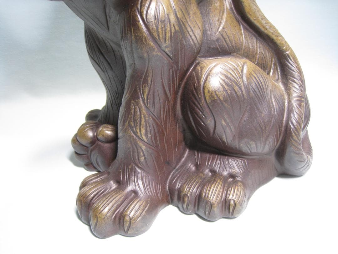 備前焼　【虎】置物 　 特大高さ約29㎝