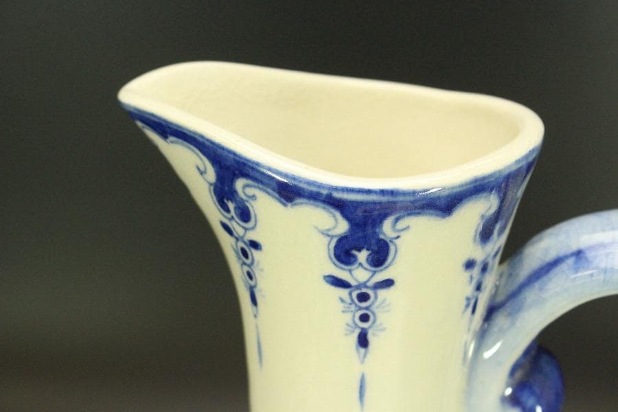 中国美術 青花 纏枝花紋 水注 瓶 中華民国(A884)