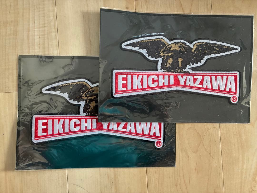 ミクロ矢沢永吉　大判アイロンワッペン ワシロゴ