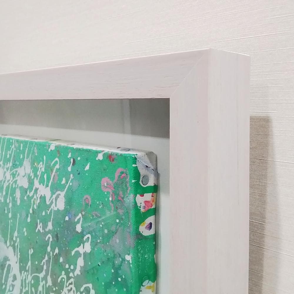 内野隆文　リズム　絵画　抽象画　キャンバス　F0号　現代アート　美術　額縁　真作